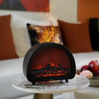 3D Creative Fireplace Humidifier Aromatherapy Diffuser Ambient Lighting Remote-Controlled Smart Humidifier