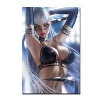 medžio masyvo rėmas Drobė Modernus paveikslas HD spausdinimo žaidimas KDA Evelynn Legends Picture Modular Nordic Home Decor Svetainės sienos meno plakatų rėmelis 15*20cm(with frame) gray