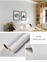Matiniai vientisos spalvos lipni tapetai sienoms ritinėliais svetainei virtuvei baldams sienų dekoratyviniai viniliniai PVC sienų lipdukai 40x100cm white