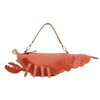 Personalized lobster bag 2025 new European and American fashion rivet design shoulder bag cute girl versatile messenger bag tide raudona