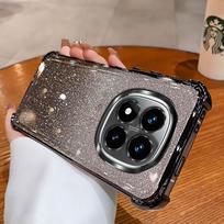 Redmi Note14 pro 4G dėklas Blizgantis telefono dangtelis Xiaomi Redmi Note 14 pro plus 5G 14C galinis skaidrus prabangus moteriškas dėklas Note14 Note14proplus juoda
