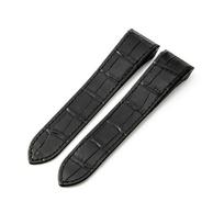 Karvės odos laikrodžio apyrankė Cartier Santos 100 serijos laikrodžiui Atspari vandeniui ir prakaitui 20mm 23mm Pakeičiamos dalys 23MM black