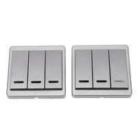 3 Gang Remote Control Switch Wireless Smart Control Switch for Household Bedroom 170‑240V gray