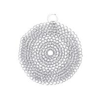 Kitchen Cleaning Tool Stainless Steel Cleaner Chain Scrubber Pots 6in white