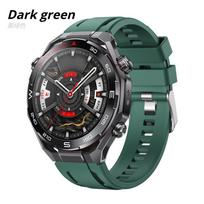 Official Soft Silicone Band for Huawei Watch Ultimate 2 strap Breathable 22mm Universal straps for Huawei Watch GT 6 pro 5 Pro GT 5 4 46mm Huawei GT6/GT6Pro 46mm medžiotojo žalia spalva