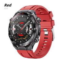 Official Soft Silicone Band for Huawei Watch Ultimate 2 strap Breathable 22mm Universal straps for Huawei Watch GT 6 pro 5 Pro GT 5 4 46mm Universal 22MM Width raudona