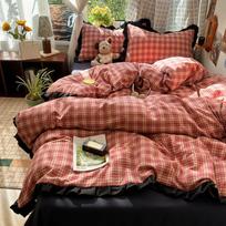 Langeliu patalynės komplektas Dvigubos verpalų Classic Vintage antklodės užvalkalų komplektas Lovatiesės komplektas 2 pagalvių užvalkalai Viengulis Twin Pilnas Karališkas Dydis 150x200cm 3pcs