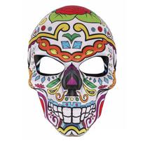 Halloween Mask Skull Print Mask Mexican Day of the Dead Mask Gift for Men Women black
