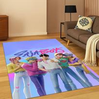 3D Demonų Medžiotojai Kpop Rumi Mira Zoey Muzikos Kilimas Kilimas Miegamojo Svetainės Sofos Namų Dekoras, Plotinis Kilimas Neslystantis Grindų Kilimėlis Dovana 40x60cm blue