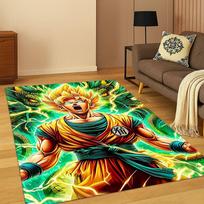 3D Anime D-Dragon Balls Gamer Cartoon Carpet Rug for Bedroom Living Room Sofa Doormat Home Decor,kid Game Area Rug Non-slip Gift 40x60cm brown