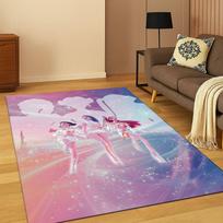 3D Demonų Medžiotojai Kpop Rumi Mira Zoey Muzikos Kilimas Kilimas Miegamojo Svetainės Sofos Namų Dekoras, Plotinis Kilimas Neslystantis Grindų Kilimėlis Dovana 40x60cm
