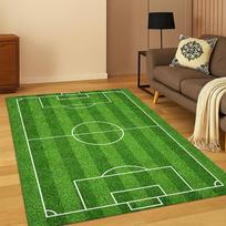 3D Futbolo Juodas Futbolo Laukas Sportinis Kilimas Kilimas Svetainei Sofai Namų Miegamajam Durų Kilimėlis Dekoras, Žaidimų Kambarys Neslystantis Plotas Kilimas 40x60cm brown