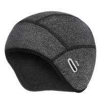 1Pcs Thermal Fleece Skull Cap Helmet Liner For Men Women Winter Cycling Under Helmet Beanie Hard Hat Liner gray
