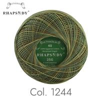 Rhapsody Premium Cotton Crochet Thread Size 40 for Tatting Needlepoint Knitting Bobbin Lace Quilting Sewing Mercerized Size 40 black