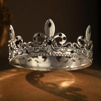 Auksinė/Sidabrinė Karaliaus Karūna Vyrams Princas Diadema Karališkas Viduramžių Galvos Juosta Kostiumo Aksesuaras Cosplay Gimtadieniui Vestuvėms Helovinui gray