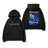 MEGADETH Roko Grupės Vyriškas Moteriškas Gobtuvinis Per dydį Megztinis Europos Amerikos Gatvės Apranga Hip Hop Harajuku Universalus Striukė XXXL blue