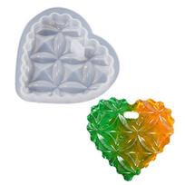Pattern Heart Keychain Silicone Mold Pendant Charms Epoxy Mold for Resin Casting Jewelry Making DIY Craft Car Home Decor gray