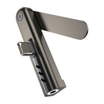 Type C to 3.5mm Sound Adapter Foldable Phone Stand Aluminum Mini Headphone Converter for Mobile Haming 1