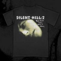 Silent Hill 100% Medvilnės Spausdinti Marškinėliai Juodi Siaubo Žaidimo Unisex Gotikinio Stiliaus 100% Medvilnės Poros Streetwear Viršus L gray