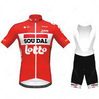 Lotto Soudal-Trumpomis rankovėmis dviratininko aprangos komplektas vyrams, kvėpuojanti dviračių apranga, dviračių komandos kostiumas, 2026 m. vasaros kvėpuojantis dviratininko kostiumo komplektas M