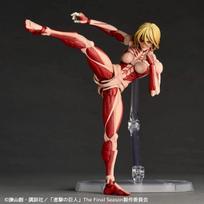 Attack on Titan Annie Leonhart Moteriškasis Titanas Revoltech figūrėlė Nr.068 PVC Kolekcionuojamas modelis Žaislas Dovana Naujausias Yamaguchi brown