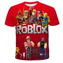 Roblox Vaikų marškinėliai Berniukų Žaidimų Sportiniai Marškinėliai Vaikų Animacinių Filmų Trumpomis Rankovėmis Viršus 3D Spausdinimas Laisvalaikio Gatvės Harajuku Drabužiai 140 brown