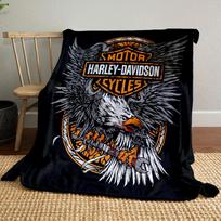 Harley Davidson Erelio Raktas Antklodė miegamojo Antklodė svetainei Sofa pietų pertrauka Minkštas jaukus pledas draugo festivaliui Dovana 80cm x 120cm gray