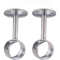 32 mm užuolaidų karnizo laikikliai, lubiniai pakabinamų strypų laikikliai, nerūdijančio plieno drabužių spintos strypo jungtys vonios kambariui, balkonui, virtuvei, spintai 16mm gray