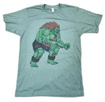 BLANKA Video Gamer STREET Fighter Classic Shirt green vintage graphic Unisex T-Shirt XXXL gray