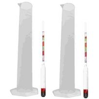 2 Sets Alcohol Meter Kit Making Beer Hydrometer for Triple Scale Home Brewing Tester Suite Fermentation Jar XXL skaidri