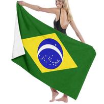 Brazilijos Vėliavos Plaukimo Tekstilės Rankšluostis Suaugusiems Sugeriantis Vonios Rankšluostis Moterims Vyrams Chalatai Super Minkštas Mikropluošto Audinys Patogus Rankšluostis W40*H60(CM) yellow