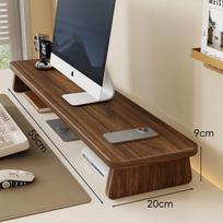Desktop Monitor Riser Stand with Storage Shelf gray