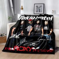 2026 naujas modelis Tokio Hotel Roko Grupės Tom Bill Kaulitz Antklodė, Minkšta pledinė antklodė namams, miegamajam, lovai, sofai, vaikų dovanų užvalkalas 75x90cm gray