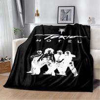 2026 naujas modelis Tokio Hotel Roko Grupės Tom Bill Kaulitz Antklodė, Minkšta pledinė antklodė namams, miegamajam, lovai, sofai, vaikų dovanų užvalkalas 75cm x 90cm