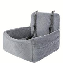 Pet Car Seat Kennel Puppy Cat Out Seat Mat Removable Washable Anti-Slip Base Front and Rear Row Dog Out Safety Seat Travel Nest pilka spalva