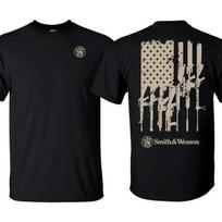 Smith & Wesson Taktiniai marškinėliai Amerikos vėliava Ginklai Grafinis T-shirt S įvairiaspalvis