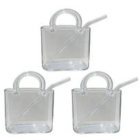 Rankinės formos stiklinis puodelis 750ml Skaidrus Kūrybiškas termosas 3pcs A white