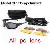 Daisy Tactical Polarized Glasses Outdoor Sport Goggles Sunglasses with 4 Lens Original Box Men Shooting Hiking Eyewear Gafas X7 non polarized