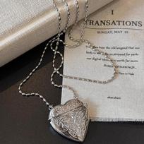 Openable Heart Locket Necklace Photo Pendant Alloy Metal Carved Heart Necklace Charming Luxury Jewelry Photo Box Pendant sidabras