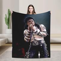 MJ King Of Pop Michael J-jackson Blankets Quality Soft Throw Blanket Winter Kids Adult Home Decor Funny Bedspread Size: 75*100cm, Weight: 230 GSM