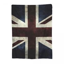 Vintage UK British Flag Sherpa Blanket Soft Warm Flannel Throw Blanket Bedding for Bed Living room Picnic Travel Home Couch Size: 75*100cm, Weight: 230 GSM beige