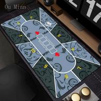 Texas Poker Mat Thick Rubber Tablecloth Nonslip Game Layout Mat Tabletop Holdem Mats For Home Entertainment Board Game Rooms 30cmx60cm(11.8x23.6inch)