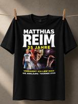 Matthias Reim 35 Metai Dainininkas Nuotraukų Koliažas Ryškūs Geltoni Užrašai Ir Jubiliejaus Koncertinis Tour 2026 Muzika Unisex Visų T-shirt M gray