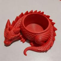 3D Printed Dragon Succulents Planter Plants Pot Indoor Garden Desktop Planter Pot Decorative Flower Container for Home Office raudona