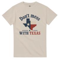 Don't Mess With Texas Shirt, Vintage Texas Graphic Tee, Western Cowboy T-Shirt, Rustic Lone Star State Tee 4XL beige