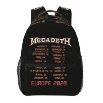 Amerikietiškas Megadeth Raudonas Didelio Kontrasto Vic Studentų Kuprinė Mokyklinė Kuprinė Dieninė Kuprinė Žygiams Vyrams Moterims Madinga Kuprinė Ant Pečių One Size brown