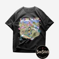 System Of A Down Band T-Shirt, Metal Music Fan Apparel, Concert Tee 140 gray