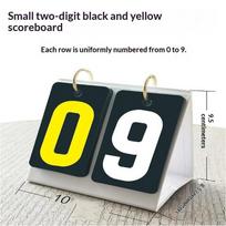Plastic Scoreboard Digital Flip Score Counter Game Scoring Board Page Turning Score Keeper Indoor Outdoor With Stand Score 1pc white