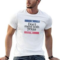 Don't mess with Texas Tshirt, Cup, Texan,Unique design T-Shirt Basic Simple Design Short Sleeve XS white