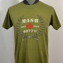 Vintage MASH Graphic TShirt 1980s Final Season TV Show Distressed Thin Casual Short Sleeve Unisex Retro Tee M brown